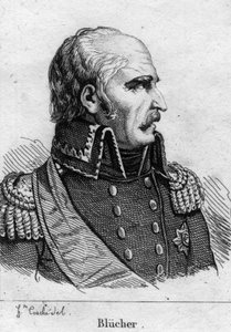Gebhard Leberecht, książę Blucher von Wahlstatt (1742-1819), marszałek pruski. Rycina XIX wieku. autorstwa French School
