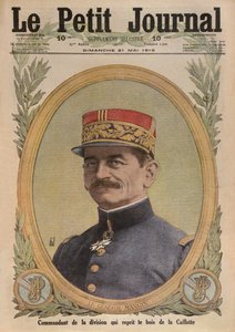 Generał Charles Mangin, ilustracja na okładce z Le Petit Journal, dodatek ilustr., 21 maja 1916 r.