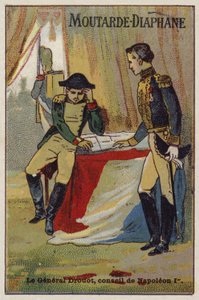 Generał Drouot doradza Napoleonowi autorstwa French School