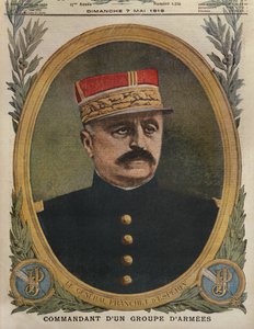 Generał Franchet dEsperey dowódca grupy armii, ilustracja na okładce z Le Petit Journal, dodatek ilustr., 7 maja 1916 autorstwa French School