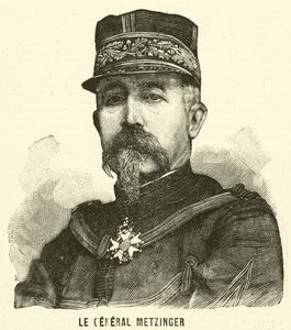 Generał Leon Frederic Hubert Metzinger, żołnierz francuski (rycina) autorstwa French School
