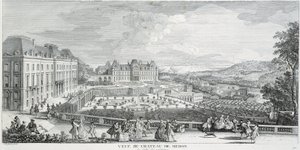 Ogólny widok na zamek de Meudon autorstwa French School