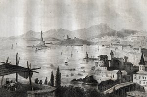 Genova - Genes - Genoa - Grawer z „” Malownicze Włochy”” autorstwa M. de Norvins, Ch. Nodier 1834-1836. autorstwa French School