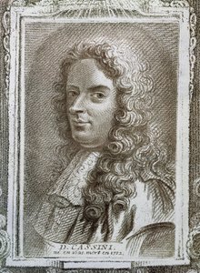 Giovanni Domenico Cassini (1625-1712), ilustracja z Histoire des Mathematiciens autorstwa Alexandre