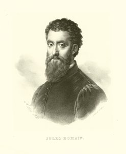 Giulio Romano, znany również jako Giulio Pippi, portret (rycina) autorstwa French School