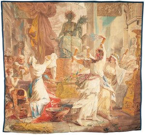 Gobelin gobeliny znany jako „Lato” lub „Święto Ceres” autorstwa French School