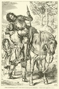 Goetz de Berlichingen, akt V, Goetz ranny i uratowany przez Czechów (rycina) autorstwa French School
