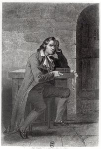 Gracchus Babeuf (1760-97) dźgający się (grawerowanie) (zdjęcie czarno-białe) autorstwa French School