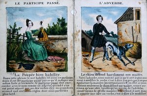 Książka gramatyczna dla dzieci. ok. 1850 (kolor lito) autorstwa French School