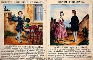 Książka do gramatyki dla dzieci. ok. 1850 (kolor lito) autorstwa French School