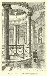Wielkie schody biblioteki Mazarine autorstwa French School