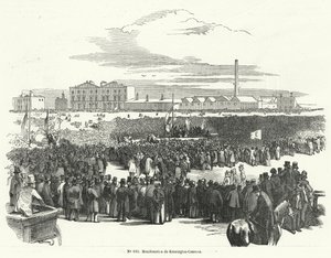 Świetne spotkanie, jeśli Chartists na Kennington Common, Londyn autorstwa French School