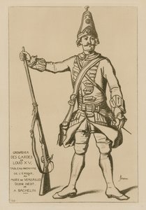 Grenadier gwardii Ludwika XV autorstwa French School