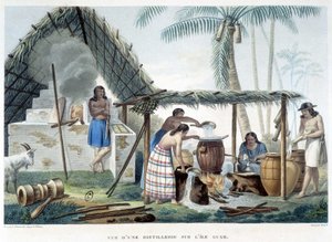 Destylarnia na wyspie Guam. autorstwa French School