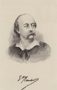 Gustave Flaubert, francuski powieściopisarz (grafika) autorstwa French School