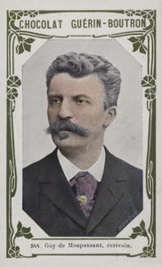 Guy de Maupassant, pisarz (kolorowe zdjęcie) autorstwa French School