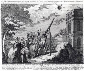 Kometa Halleya obserwowana w 1759 przez Cassini III (1714-84) autorstwa French School