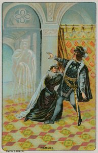 Hamlet - pojawia się duch ojca Hamleta autorstwa French School
