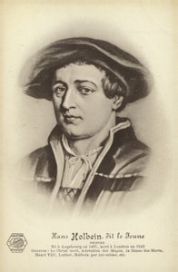 Hans Holbein Młodszy, niemiecki malarz (litografia) autorstwa French School