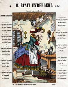 Był pasterzem. Piosenka dziecięca. Obraz Epinal z XIX wieku. autorstwa French School