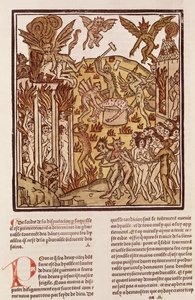 Piekło, z „La Cite de Dieu”, 1486-87 (ksylografia) autorstwa French School