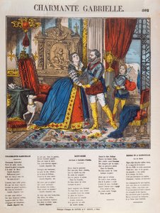 Henryk IV (1553-1610), król Francji i jego pani Gabrielle dEstrees (1573-99) autorstwa French School
