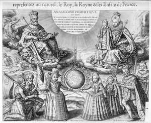 Henryk IV (1553-1610) z rodziną, 1607 autorstwa French School