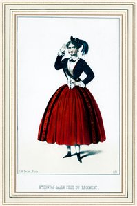 Henriette Sontag, niemiecka sopranistka, w La fille du régiment . Donizettiego autorstwa French School