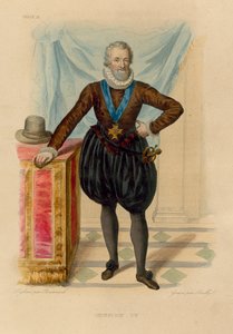 Henryk IV (kolorowy grawerunek) autorstwa French School