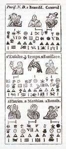 Hieroglify w Almanachu autorstwa French School