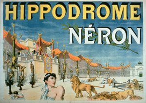"Hipodrom Nerona" (kolorowa litografia) autorstwa French School