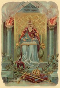 Historia Karola Wielkiego, założyciela imperium karolińskiego (ok. 742-814) autorstwa French School