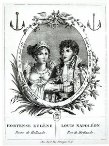 Hortense de Beauharnais (1783-1837) i Ludwik Napoleon Bonaparte (1778-1846) autorstwa French School