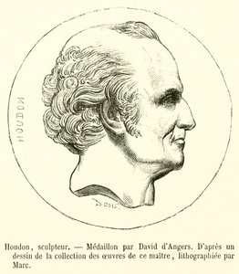 Houdon, rzeźbiarz (grafika) autorstwa French School