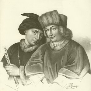 Hubert (1366-1426) i Jan van Eyck (1370-1441), artyści flamandzcy autorstwa French School