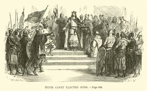 Hugh Capet wybrany na króla autorstwa French School