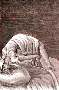 Histeria, zaburzenie psychiczne i nerwowe wynikające z intensywnego lęku. 1887 (grawerowanie) autorstwa French School