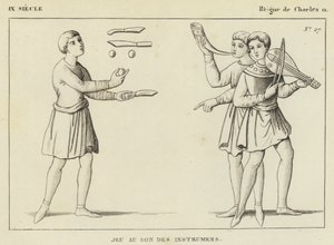 IX wiek, Panowanie Karola II, Gra przy dźwiękach instrumentów (grafika) autorstwa French School