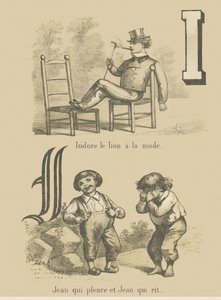 I J: Isidore modny lew/John płacze i John się śmieje autorstwa French School