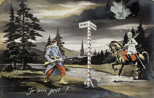 Jestem gotowy, pocztówka z I wojny światowej, 1914 autorstwa French School