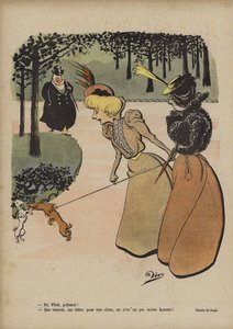 Ilustracja dla Le Rire (kolorowa litografia) autorstwa French School
