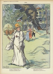 Ilustracja dla Le Rire (kolorowa litografia) autorstwa French School