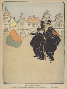 Ilustracja dla Le Rire (kolorowa litografia) autorstwa French School
