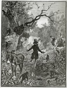 Ilustracja z Théâtre en liberté, XIX w. (rycina bw) autorstwa French School