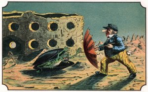 Ilustracja do książki „Voyage dans la lune avant 1900” autorstwa A. de Ville-d
