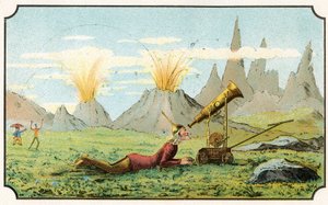 Ilustracja do książki „Voyage dans la lune avant 1900” autorstwa A. de Ville-d