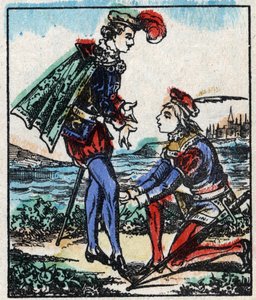 Ilustracja do bajki „Przygody Grand Flandrin”” Drzeworyt z Imaging Pellerin - Epinal, sd. Koniec XIX wieku. autorstwa French School