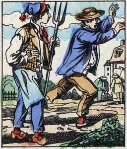 Ilustracja do bajki „Diabelski widelec” Grawer w drewnie firmy Imaging Pellerin - Epinal, sd. Koniec XIX wieku. autorstwa French School