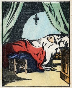 Ilustracja opowieści „” Veridique History of Jeannot Serinet „” Drzeworyt obrazu Imagery Pellerin - Epinal, sd. Koniec XIX wieku. autorstwa French School