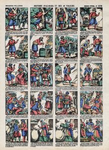 Obrazy Epinal z Pellerin House - ok. 1913 - Ilustracja do Opowieści z tysiąca i jednej nocy. historia Ali Baby (Ali Baby) i 40 złodziei autorstwa French School